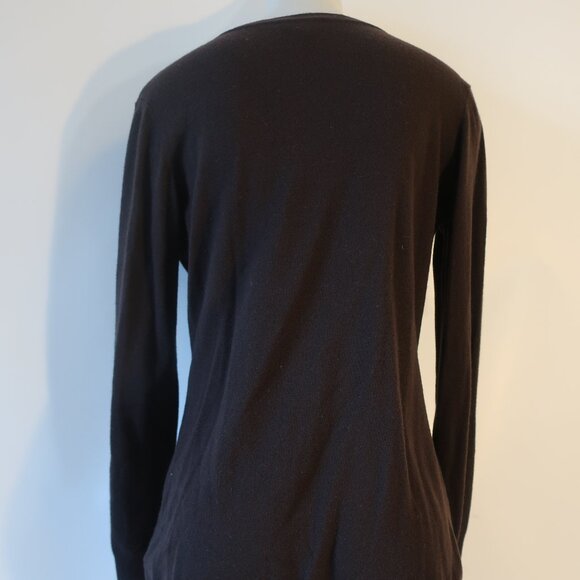 Womens Escada Sport Brown Escada Espana 100% Virgin Wool Cardigan Sweater M - Picture 7 of 9